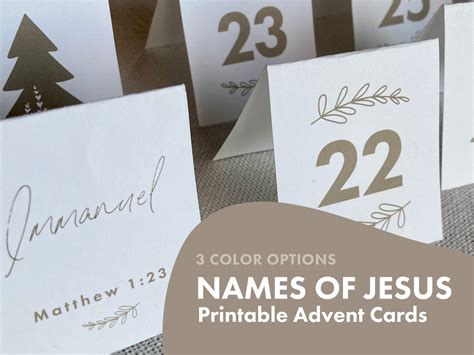 25 Names Of Jesus Advent Cards Names Of Jesus Christmas Ornaments