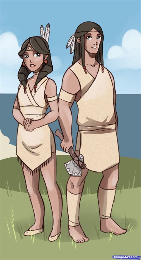 How To Draw Indians Draw Native Americans Step By Step Drawing Guide