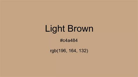 Light Brown Color, Hex and RGB values | CSSColors.com