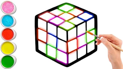 How To Draw A Rubik Cube Easy Drawing For Beginners Rubik Cube