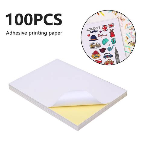 100pcs Waterproof Vinyl Sticker Paper, Glossy Vinyl Sticker Paper ...