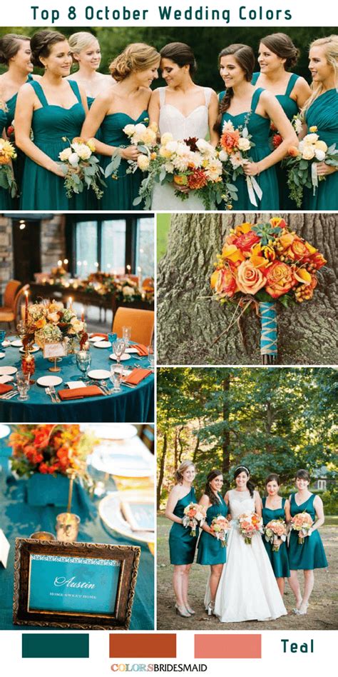 Top 8 October Wedding Colors To Steal 2 Colorsbridesmaid