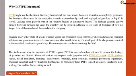 Ppt Significance Of Ptfe And The Usefulness Of Expanded Ptfe