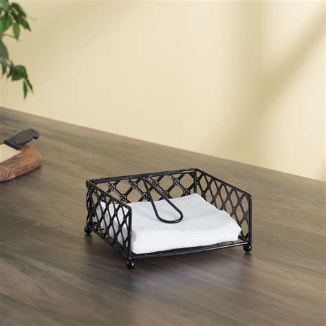 Home Basics Lattice Collection Flat Napkin Holder With Pivoting Arm