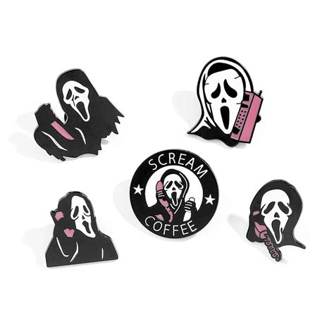 Scream Set Of 5 Ghostface Enamel Pin Distinct Pins