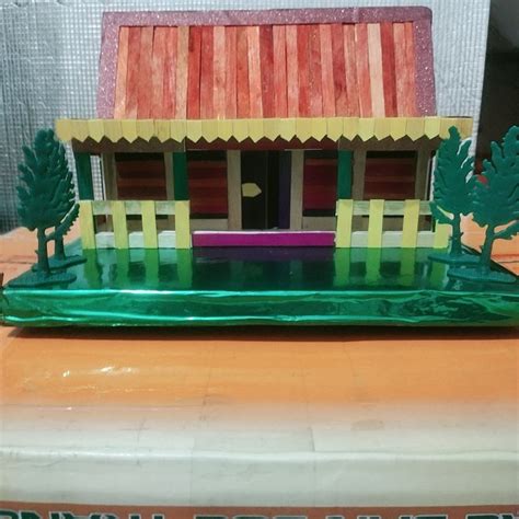 Jual Rumah Adat Betawi Dari Stik Eskrim Dan Kardus Maket Prakarya Anak