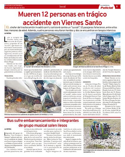 Mueren Personas En Tr Gico Accidente En Viernes Santo Peri Dico La