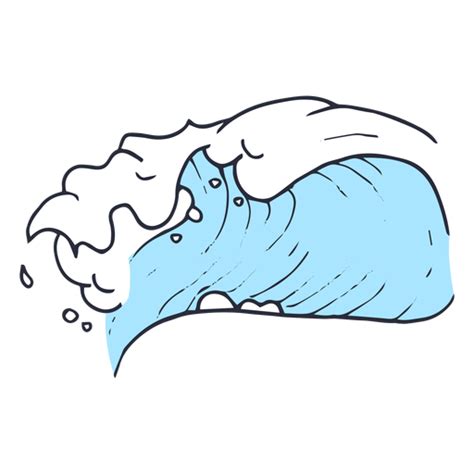 Design Png E Svg De Ilustração De Ondas Do Mar De água Para Camisetas