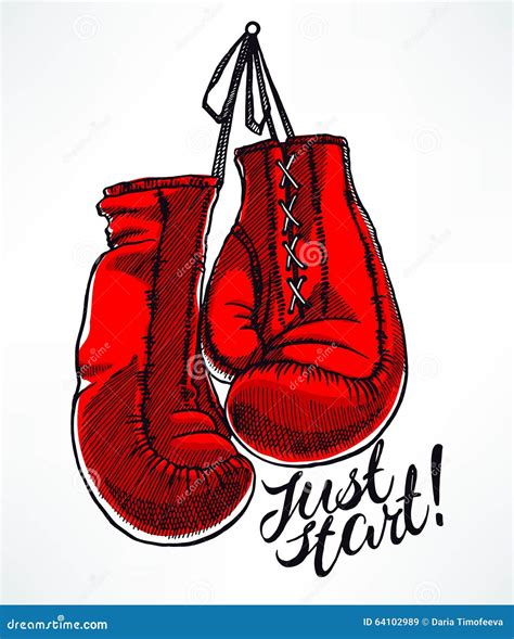 Guantes De Boxeo Rojos Ilustraci N Del Vector Ilustraci N De Bosquejo