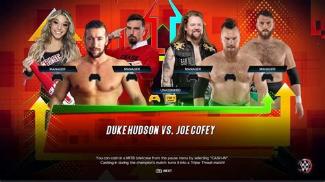 Duke Hudson Vs Joe Coffey Nxt Level Up 01 Wwe 2k23 Universe Mode