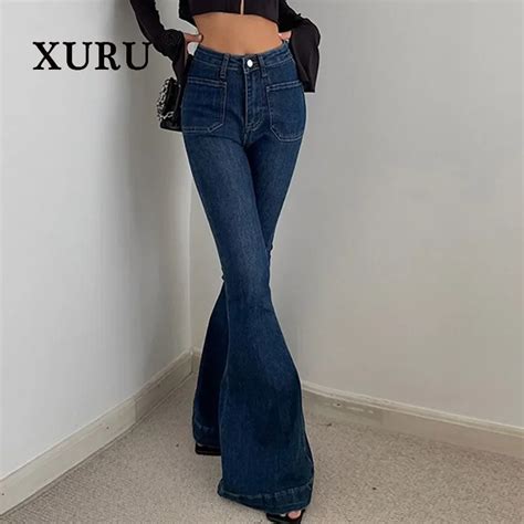 XURU European And American New High Waist Elastic Tight Jeans Women S