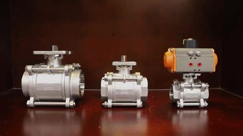 Stainless Steel Ss304 Ss316 Thread 2 Inch 3 Pieces Pneumatic Actuator Ball Valve 1 12 Dn32