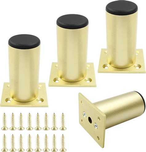 Amazon Kyuionty Set Of 4 Aluminum Alloy Furniture Legs 3 Inch