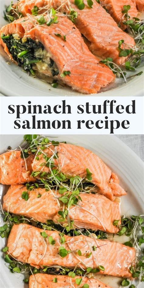 Spinach Feta Stuffed Salmon Recipe Salmon Recipes Spinach And Feta