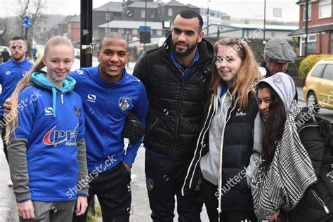 Oldham Athletic Players Pose Photographs Oldham Editorial Stock Photo ...