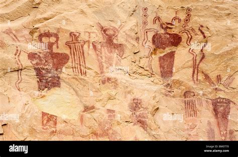 Sego Canyon - Native American Petroglyphs. Utah, USA Stock Photo - Alamy