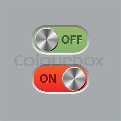 Off And On Buttons Stock Vector Colourbox