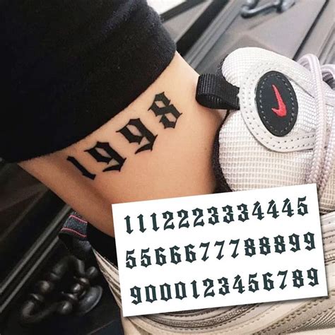 Old English Numbers Tattoo Knuckles Tattoo Finger Tattoos In