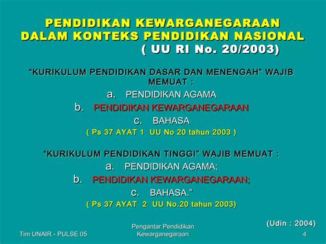 Pengantar Pendidikan Kewarganegaraan Ppt