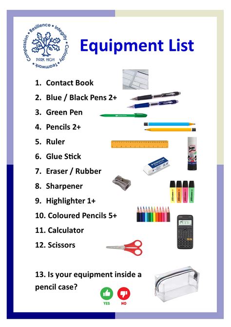 Park High School - School Uniform and Equipment