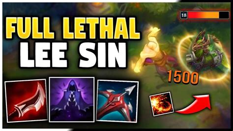 Full Lethality Lee Sin Instant One Shots Assassin Lee Sin Build