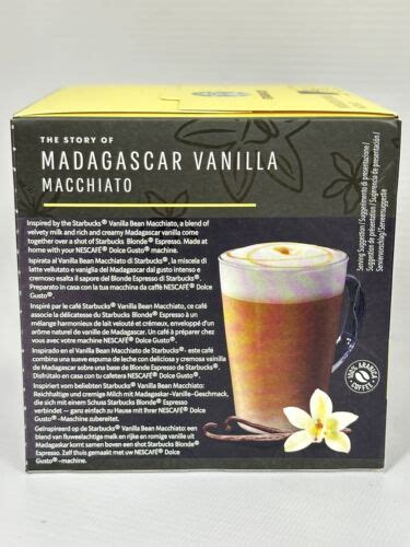 Starbucks Madagascar Vanilla Macchiato Coffee Pod Nescafe Dolce Gusto