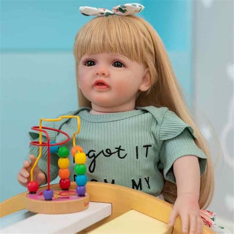 Betty Girl Green Npk Cm Silicone Reborn Real Baby Doll Blond Hair