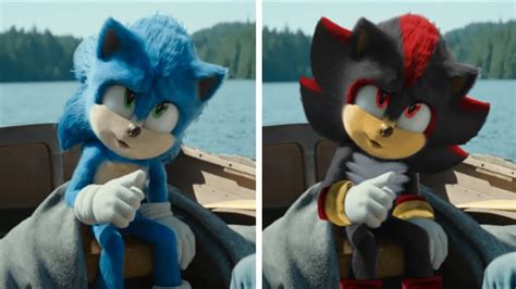 Sonic Movie Old Design Vs New Design Shadow Vs Sonic Youtube