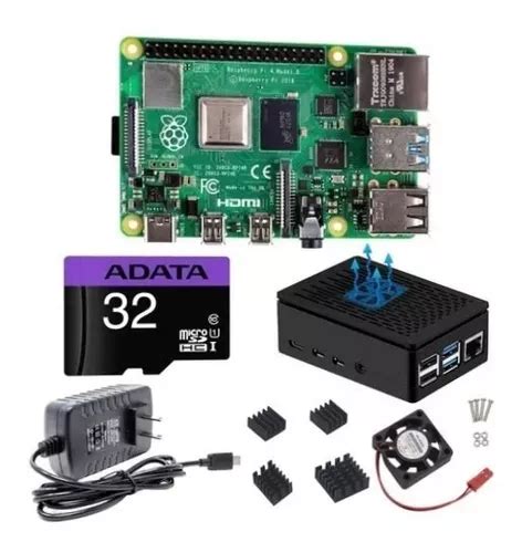 Raspberry Pi 4 B 4gb Ram 2019 Case Carcasa Disipador Fuente Sd 32gb