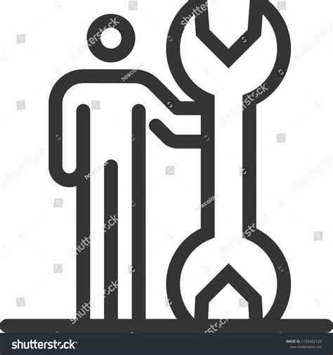 42 Stick Figure Vector Spanner Images Stock Photos Vectors