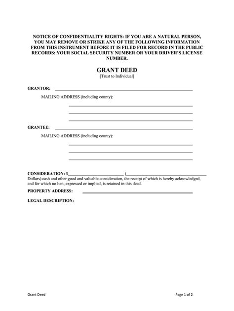 Printable Grant Deed Form Printable Forms Free Online Hot Sex Picture