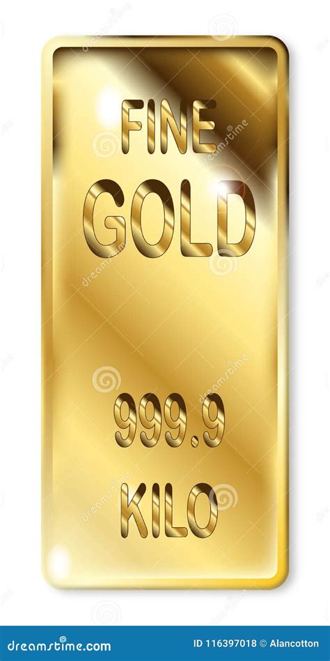 Fine Gold Ingot Isolated Stock Vector Illustration Of Monetary