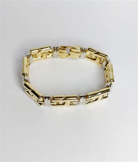 Bracciale In Oro Giallo E Bianco 18 Kt Di Grammi 43 30 Scritta Chimento