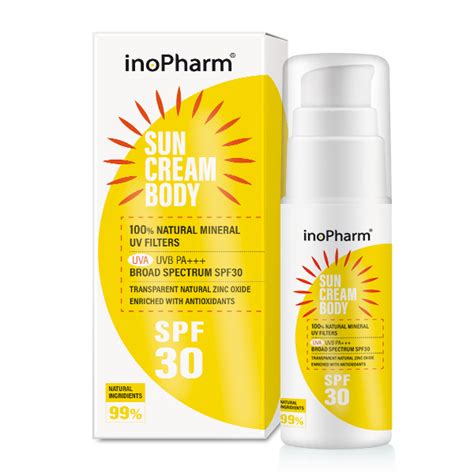 Body Sunscreen SPF 30 InoPharm Sun Cream Body 100 Ml InoPharm