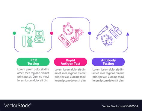 Covid19 Testing Infographic Template Royalty Free Vector