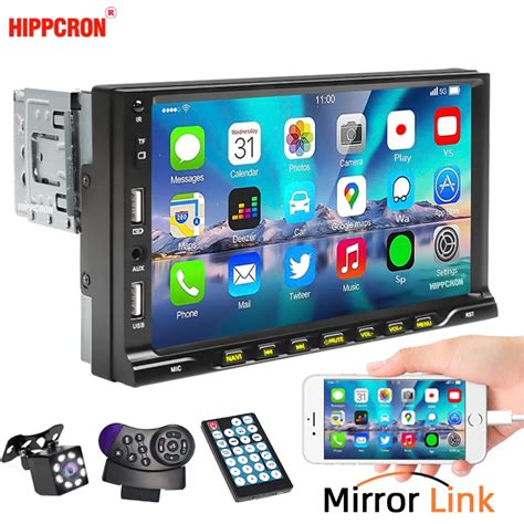 Hippcron Autoradio Limitation 1 Din Lecteur MP5 Écran Tactile HD 7