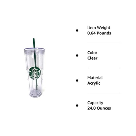 Starbucks Cold Cup Clear Venti Tumbler Traveler With Green Straw Logo