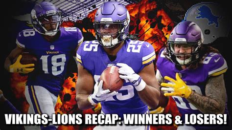 Vikings Lions Recap Winners Losers Youtube