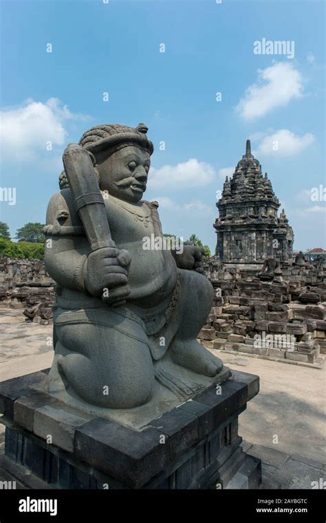 A Guardian Statue At Sewu Temple Candi Sewu Part Of Prambanan Unesco