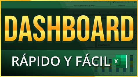 Como Hacer un Dashboard en Excel Fácil y Rápido Muy Simple YouTube