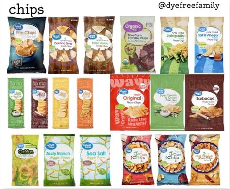 chips are displayed with different flavors and flavors