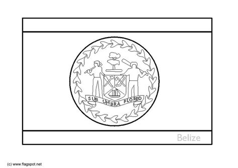 Coloring page flag Belize - img 6344.