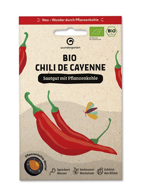 Saatgut Mit Pflanzenkohle Mantel Chili De Cayenne Bio Chilisamen Von