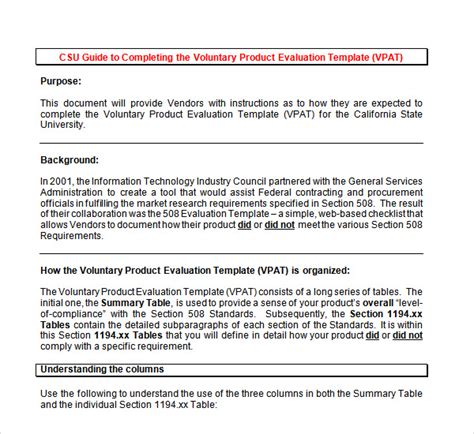 7 Sample Product Evaluation Templates To Download Sample Templates