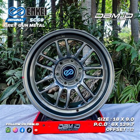 Promo VELG Enkei SC59 RPF1 Look Original Ring 18 R18x9 6x139 7 Grey