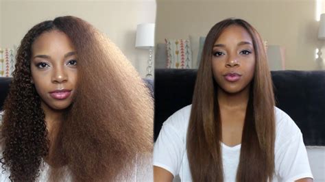 Curly To Straight Hair Tutorial Updated Youtube