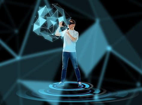 Tecnología 3d realidad aumentada juegos ciberespacio y concepto de