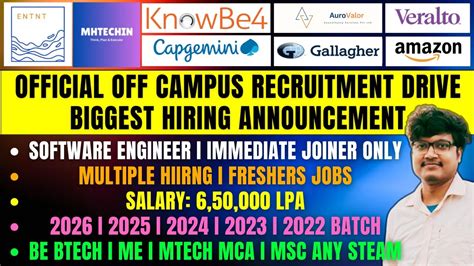 New Urgent 2026 2022 Batch Hiring Capgemini New Hiring Biggest