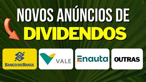 An Ncios De Dividendos E Dividendo Da Semana Bbas Banco Do Brasil