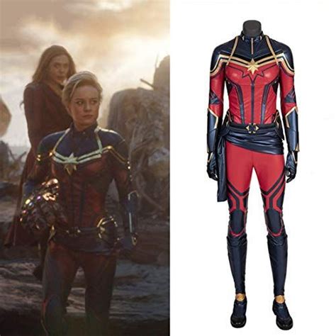 Rubyonly Captain Marvel Cosplay Halloween Costumes for Women Avengers 4 ...